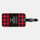 Buffel Plaid Bagagelabel met Monogram (Achterkant horizontaal)