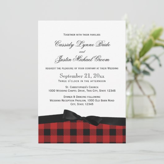 Buffel Plaid en Lint Kaart (Staand voorkant)