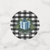 Buffel Plaid Kerstcadeau | Blauw Confetti (Kleine voorkant)