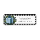 Buffel Plaid Kerstcadeau | Blauw Etiket (Voorkant)