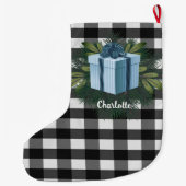 Buffel Plaid Kerstcadeau | Blauw Grote Kerstsok (Achterkant)