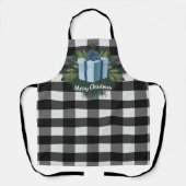 Buffel Plaid Kerstcadeau | Blauw Schort (Voorkant)