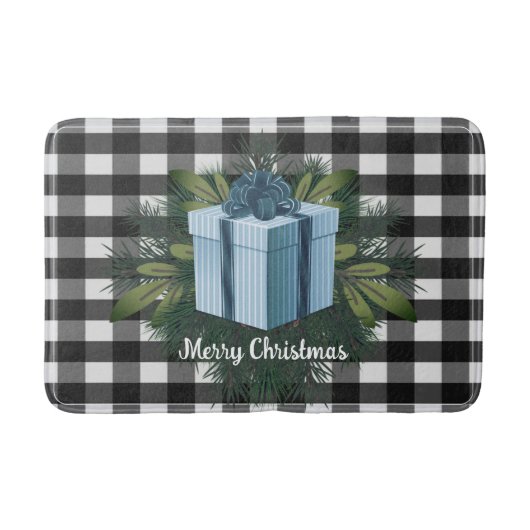 Buffel Plaid Kerstcadeau | Blauwe vakantie Badmat (Voorkant)