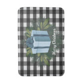 Buffel Plaid Kerstcadeau | Blauwe vakantie Badmat (Voorkant Verticaal)