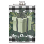 Buffel Plaid Kerstcadeau | Groen Heupfles (Voorkant)