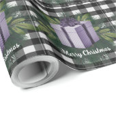 Buffel Plaid Kerstcadeau | Paarse kerst Cadeaupapier (Rol Hoek)
