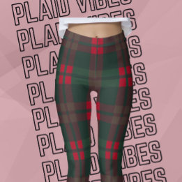 Buffel Plaid Kerstpatroon Groen Rood Zwart Leggings