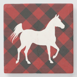 Buffel Plaid Paard of Pony Lover Stenen Onderzetter