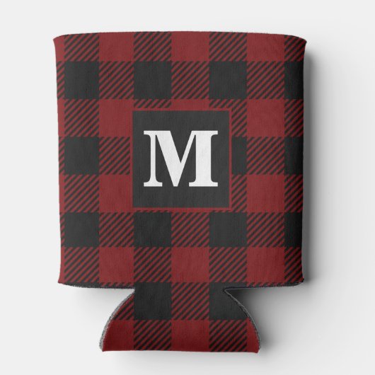 Buffel Plaid Rustiek Land Monogram Blikjeskoeler (Achterkant)
