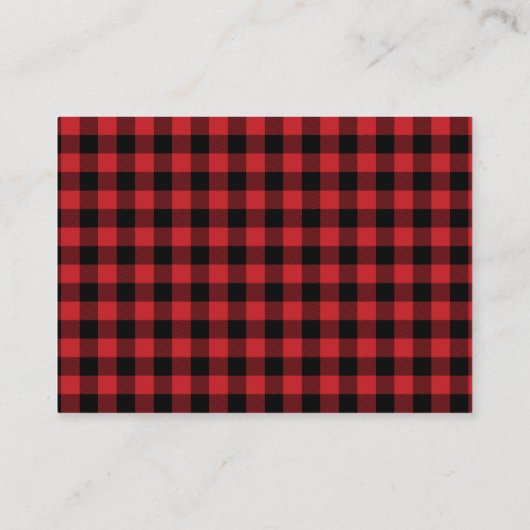 Buffel Plaid Woodland Luier Raffle Informatiekaartje (Achterkant)