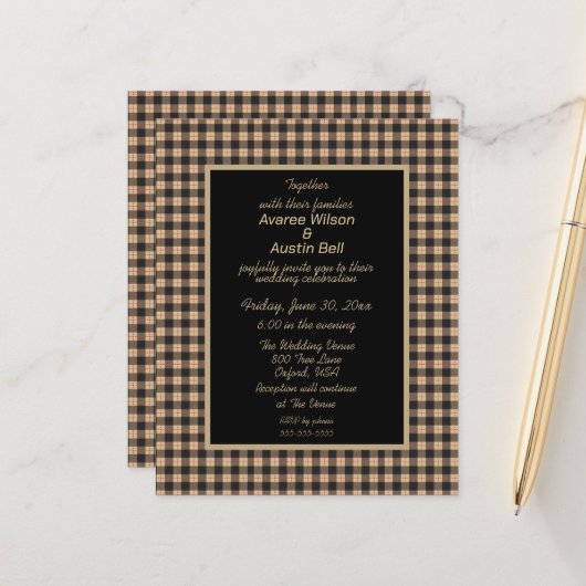 Buffel Plaid Zwart en Goud (Voorkant / Achterkant in situ)