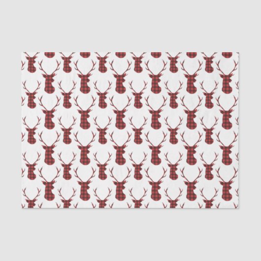 Buffel Red Plaid hert Tissuepapier (Voorkant)