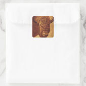 buffel vierkante sticker (Tas)