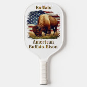 Buffel voor de Amerikaanse vlag Pickleball Paddle (Voorkant)