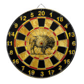 Buffelbiet en getallen met goudfolie dartbord (Voorkant)
