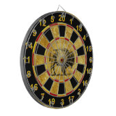 Buffelbiet en getallen met goudfolie dartbord (Voorkant Links)