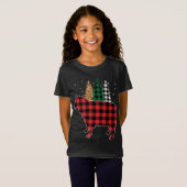 Buffelblad met paardschoepenboom - kerstdruk P T-shirt (Voorkant volledig)