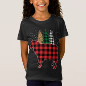 Buffelblad met paardschoepenboom - kerstdruk P T-shirt (Voorkant)