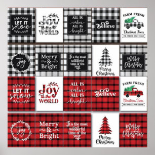 Buffelbord met kerstoffertes poster