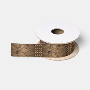 Buffelbruine Labels met bruine cadeautjes en cadea Lint