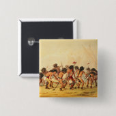 Buffeldans, c.1832 vierkante button 5,1 cm (Voorkant /achterkant)