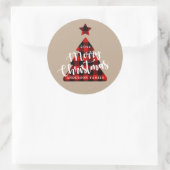 Buffelgarnaal voor kerstbomen ronde sticker (Tas)