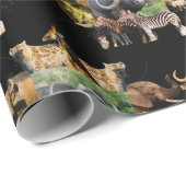 Buffelgras lijst dat in het wild levende dieren ve cadeaupapier (Rol Hoek)