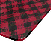 Buffelpatroon met rode en zwarte cheque snijplank (Hoek)