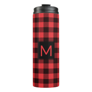 Buffelplaat met monogram thermosbeker