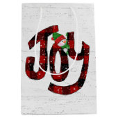 Buffelpootwieg op gewitwasd hout medium cadeauzakje (Voorkant)