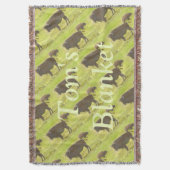 Buffelpotlood en kalf gekleurd Potlood dat Geperso Deken (Voorkant Verticaal)