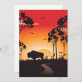 Buffelsilhouet Kaart (Voorkant / Achterkant)