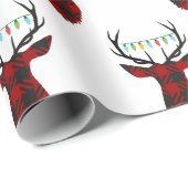 Buffelstaartdeerpapier met gebundelde kersttas cadeaupapier (Rol Hoek)