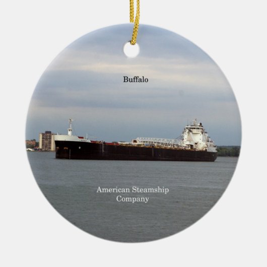 Buffelversiering Keramisch Ornament (Voorkant)