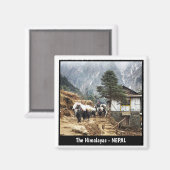Buffelvervoer, Everest-uitzichten — Nepal Magneet (Voorkant / Achterkant)
