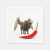 Buffelvleugels met chili peper servet (Voorkant)