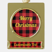 Buffelvormig kerstpatroon rood zwart