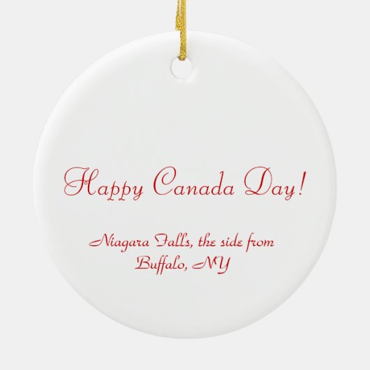 Buffelzijde van Niagara-Herfsten Keramisch Ornament (Achterkant)