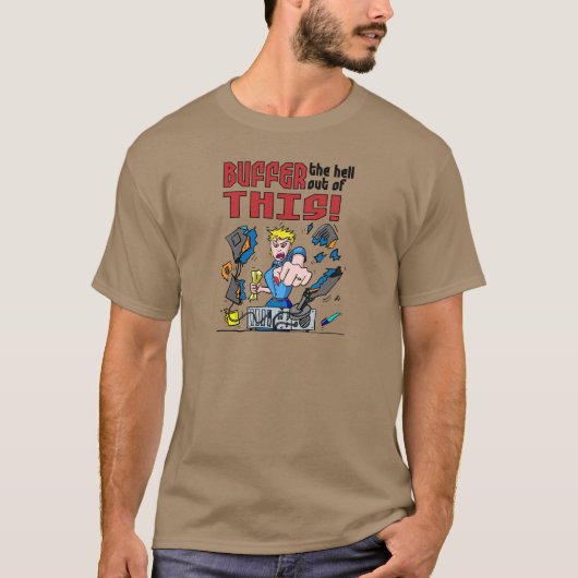 Buffer dat! Computer Rage T-shirt (Voorkant)