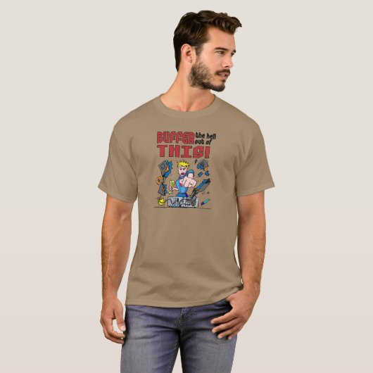 Buffer dat! Computer Rage T-shirt (Voorkant volledig)