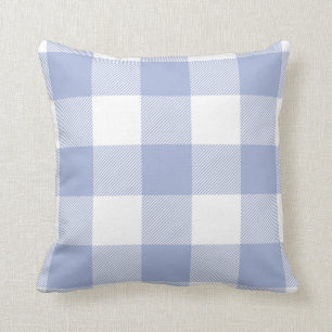 Bufferblauw Rustige Buffalo Check Pattern Periwink Kussen