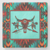 Bufferschedel en Onderzetter van de pijlen Stenen (Voorkant)