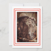 Buffet Dinner Table Hand getrokken Schattigee aang Save The Date (Achterkant)