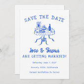 Buffet Eettafel Handgetekend Mooie Zoete Op Maat G Save The Date (Voorkant / Achterkant)