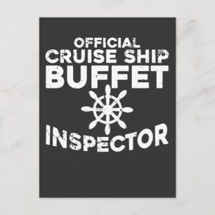 Buffet Inspector Funny Cruise Ship Briefkaart