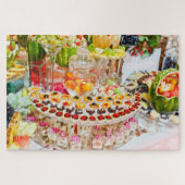 Buffettabel met fruit en poten legpuzzel (Horizontaal)