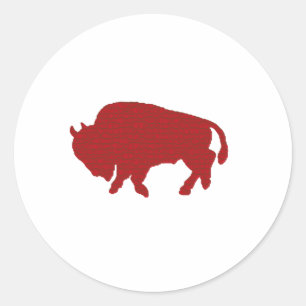 Bufflao Red Ronde Sticker