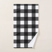 Buffle à carreaux noir et blanc à vichy à carreaux (Serviette à main)