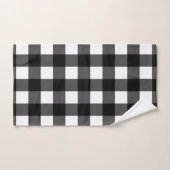 Buffle à carreaux noir et blanc à vichy à carreaux (Serviette à main)
