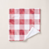 Buffle blanc rouge glam plaqué (Gant de toilette)
